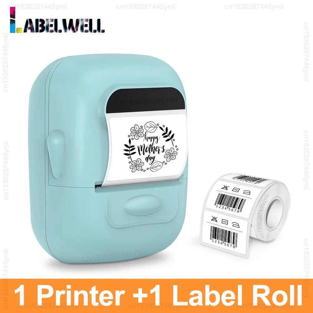 P50 Mini Portable Thermal Label Printer Similar as B1 B21 Marklife P50 E210 M110 Label Maker DIY Pattern Barcode QR Code Sticker - Velvet Haven