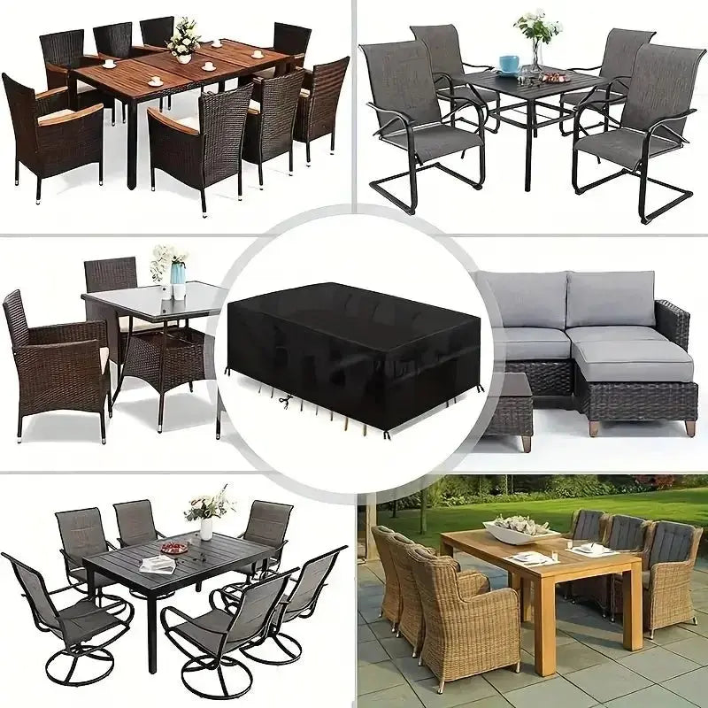 Patio Furniture Covers, Table and Chair Covers Waterproof, Dustproof, UV-Resistant 210D Oxford Fabric Protective Covers - Velvet Haven