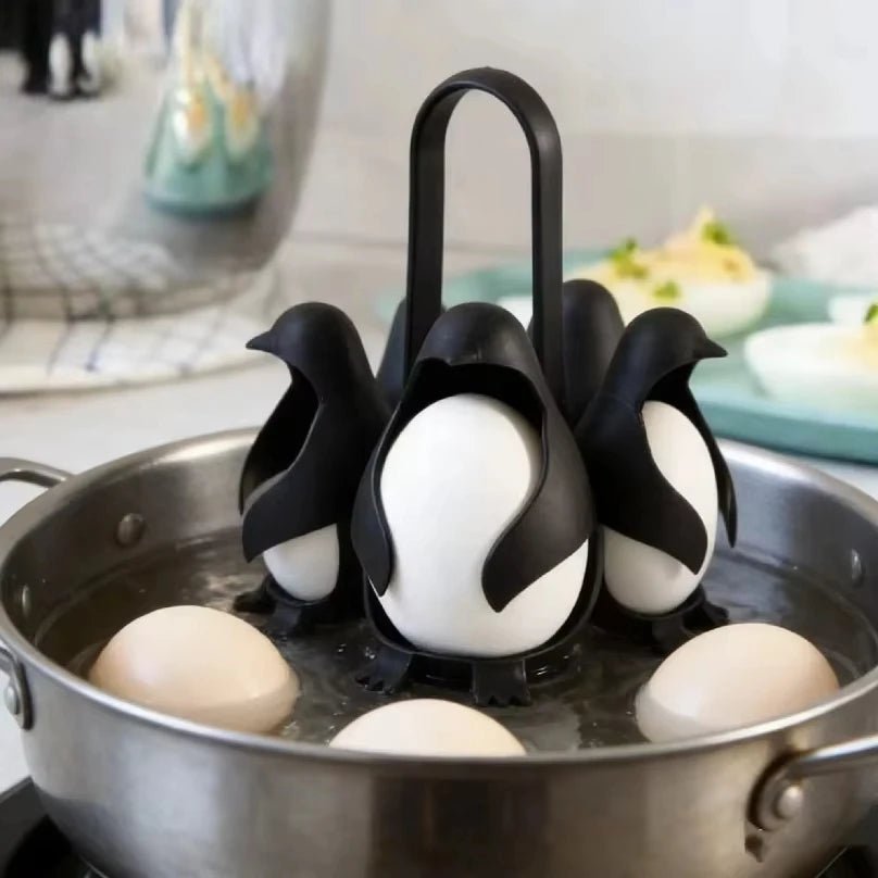 Penguin Shaped Egg Boiler Rack Plastic Egg Steamer Holder - Velvet Haven