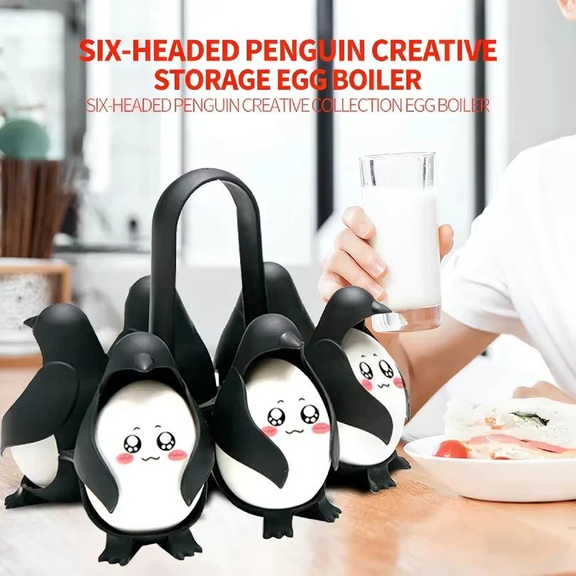 Penguin Shaped Egg Boiler Rack Plastic Egg Steamer Holder - Velvet Haven