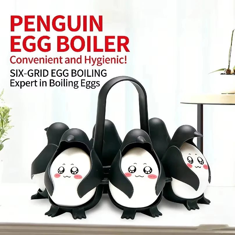 Penguin Shaped Egg Boiler Rack Plastic Egg Steamer Holder - Velvet Haven