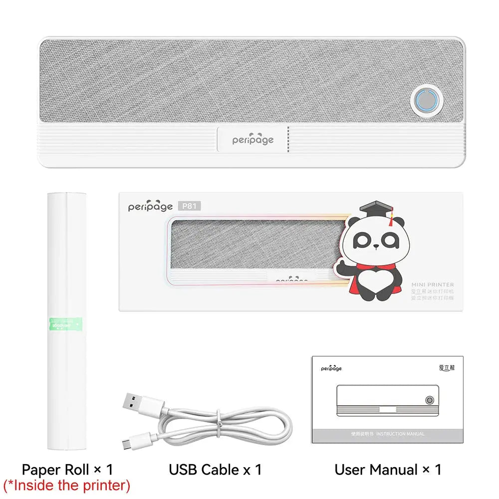 Peripage P40 P81 Mini Portable A4 Thermal Printer Wireless Bluetooth Thermal Paper Picture Inkless Printer For Office Business - Velvet Haven