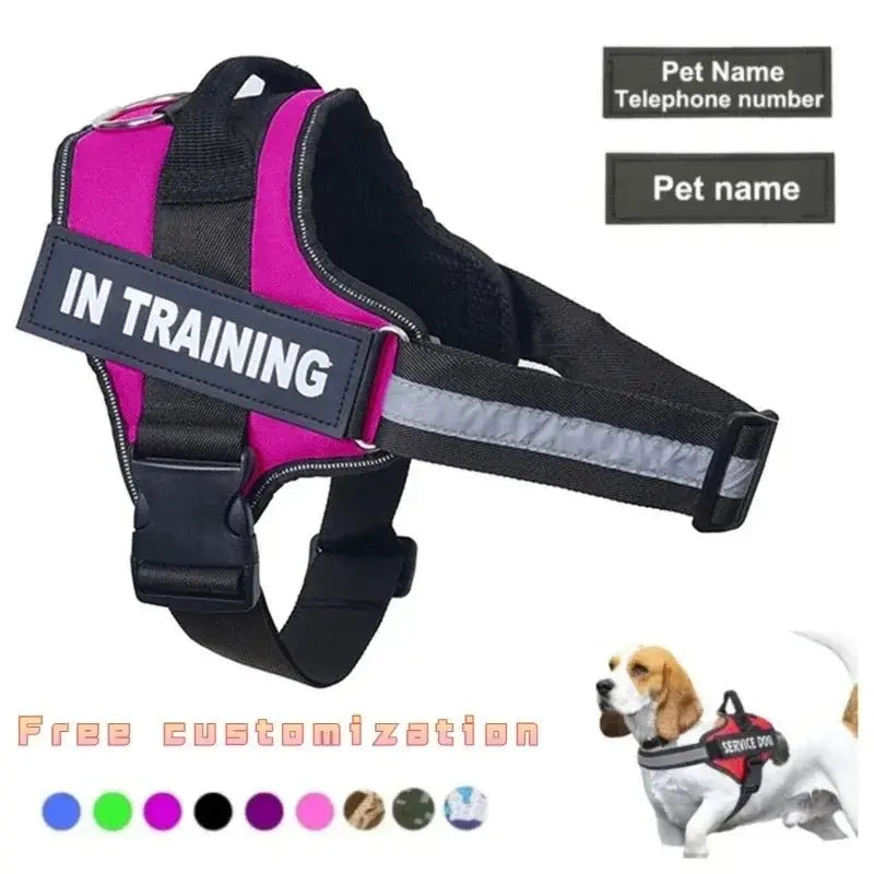 Personalized Dog Harness Reflective Adjustable No-Pull Pet Harness Vest For Small Medium Large Dogs wholesale harness - Velvet Haven