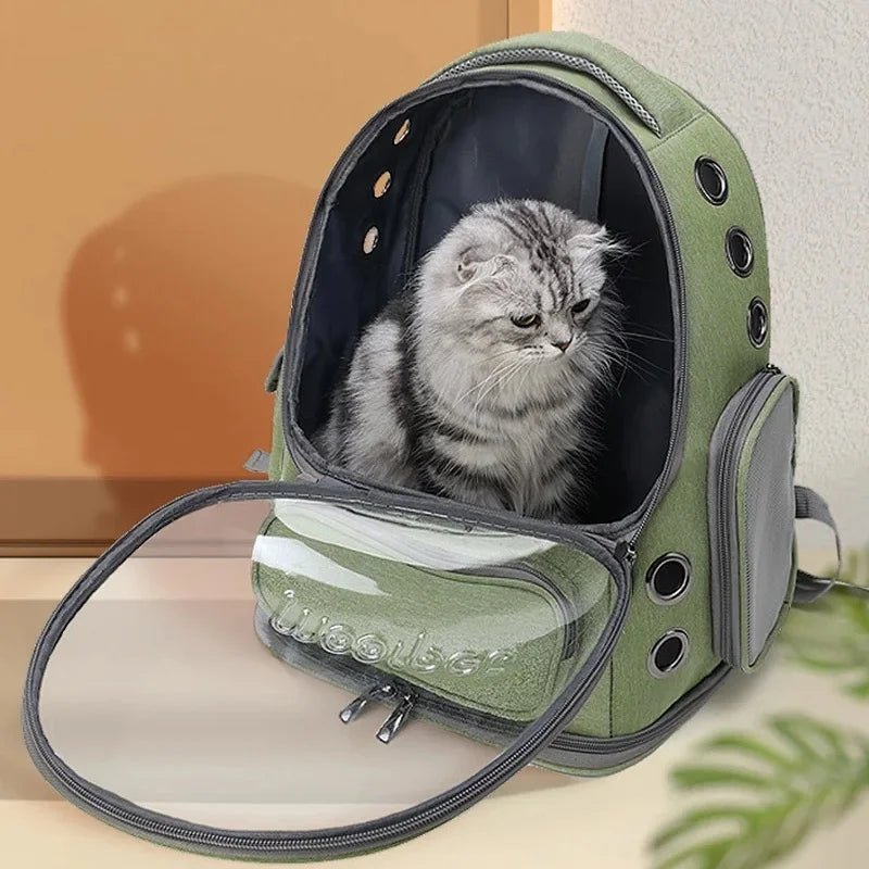 Transparent Pet Carrier Backpack for Cats & Small Dogs - Velvet Haven
