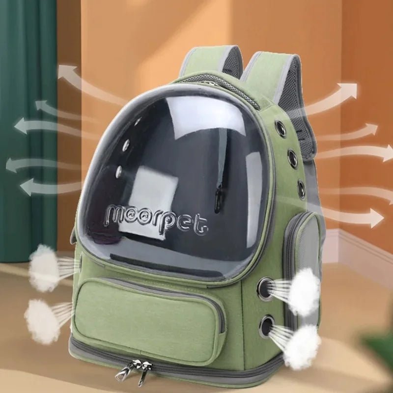 Transparent Pet Carrier Backpack for Cats & Small Dogs - Velvet Haven