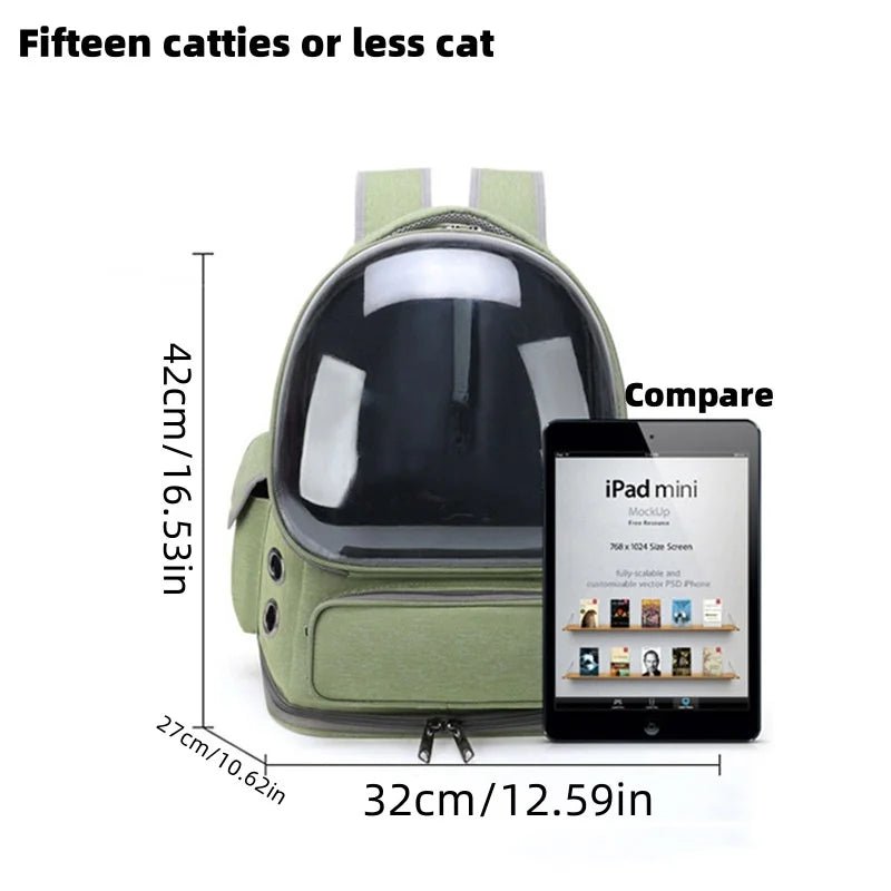 Transparent Pet Carrier Backpack for Cats & Small Dogs - Velvet Haven