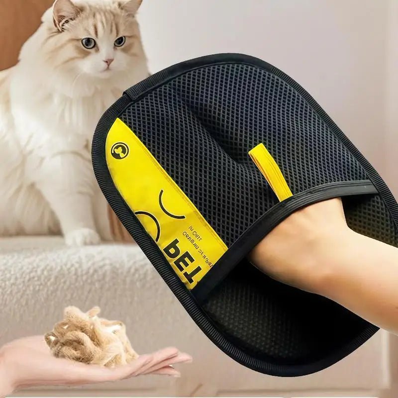 Pet Hair Remover Grooming Gloves with 2-in-1 Lint Roller – Reusable & Washable - Velvet Haven