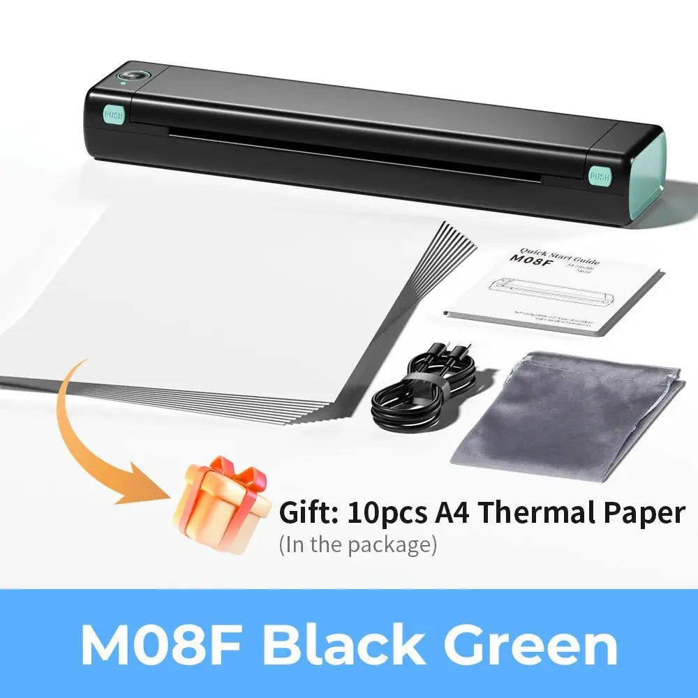 Phomemo M08F A4 Paper Printer Portable Thermal Printer Bluetooth Mobile Printer Compatible with Android & iOS Phone & Laptop - Velvet Haven