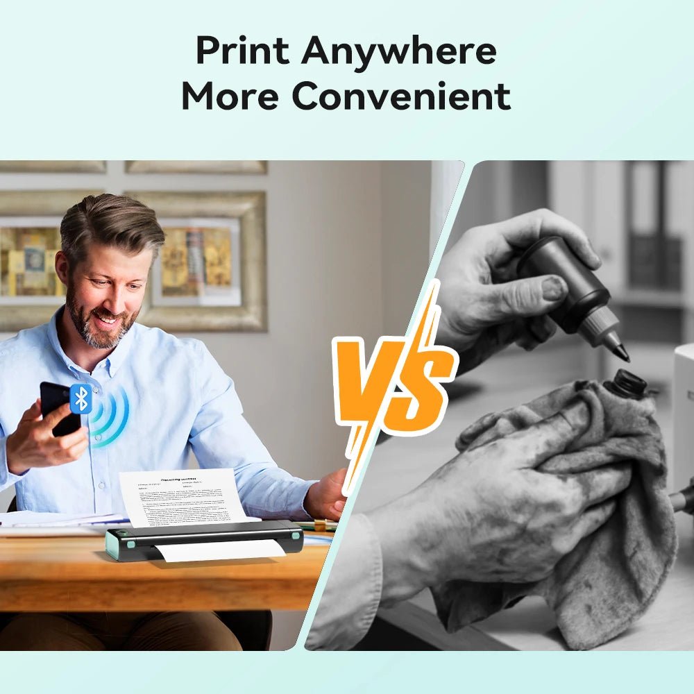 Phomemo M08F Portable A4 Paper Printer Tattoo Printer Thermal Paper Maker Mini Wireless Bluetooth Printer Compatible Phone&PC - Velvet Haven
