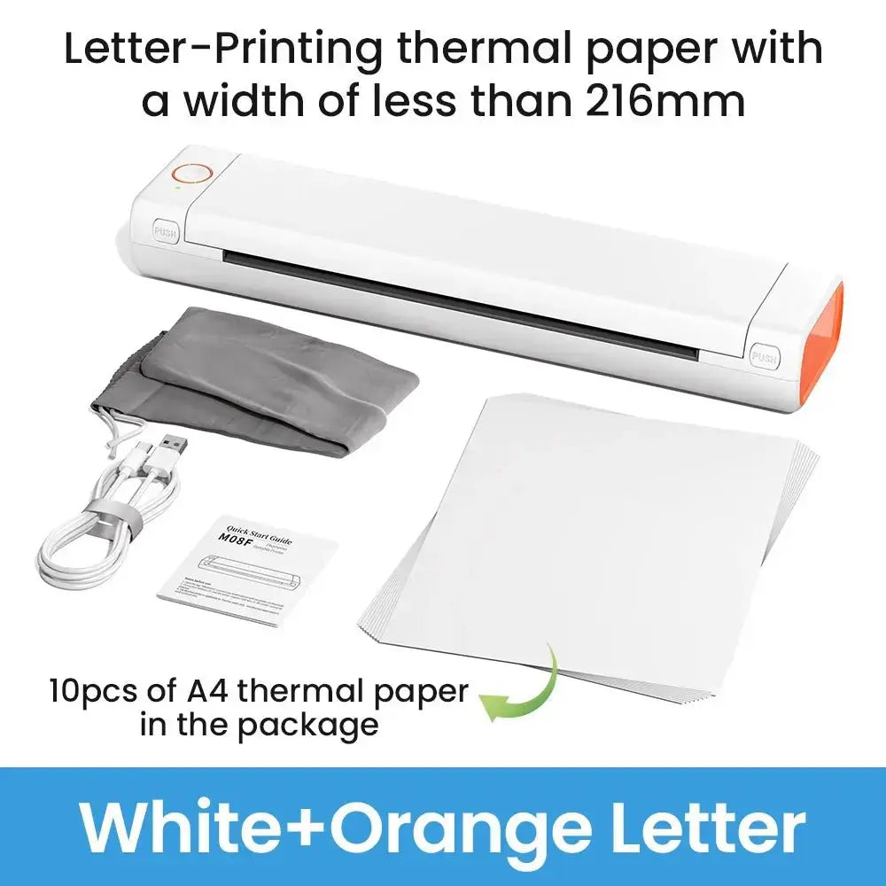 Phomemo M08F Portable A4 Paper Printer Tattoo Printer Thermal Paper Maker Mini Wireless Bluetooth Printer Compatible Phone&PC - Velvet Haven