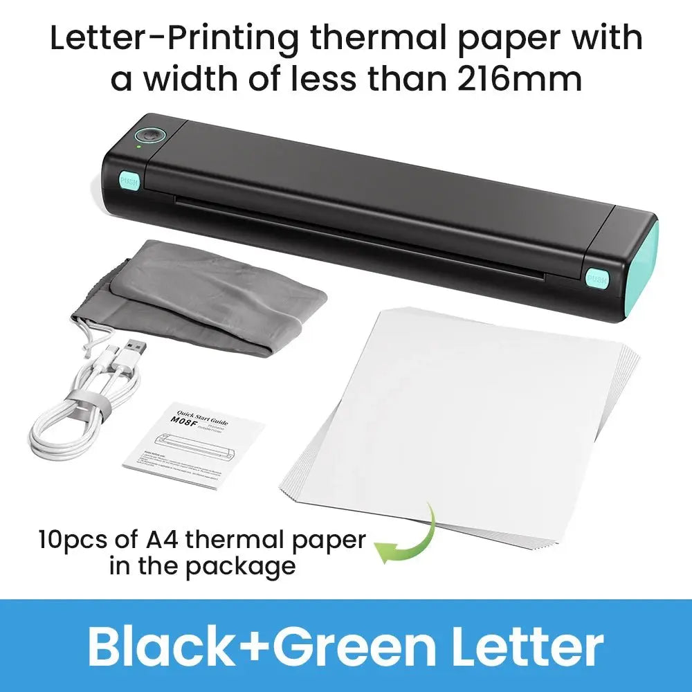 Phomemo M08F Portable A4 Paper Printer Tattoo Printer Thermal Paper Maker Mini Wireless Bluetooth Printer Compatible Phone&PC - Velvet Haven