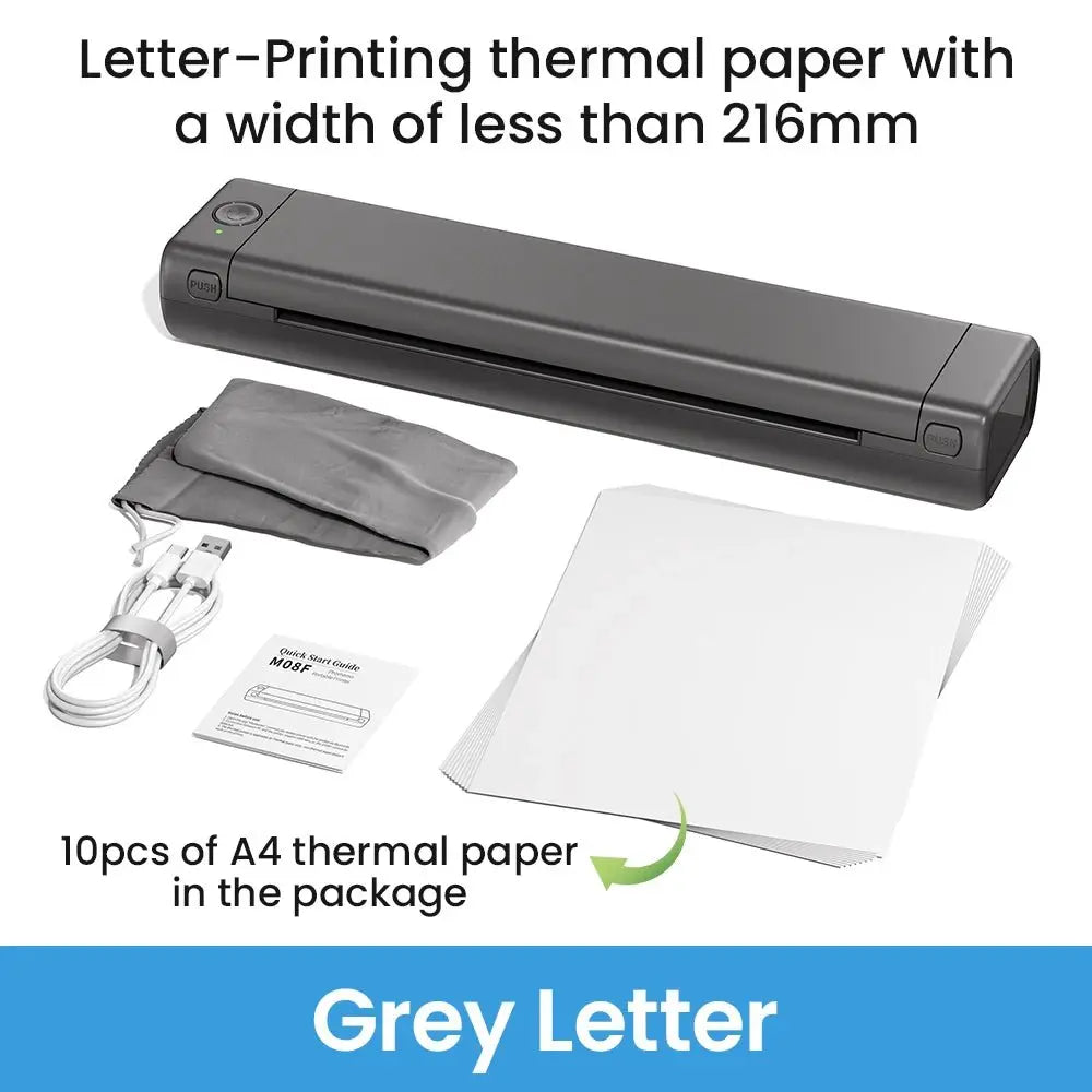 Phomemo M08F Portable A4 Paper Printer Tattoo Printer Thermal Paper Maker Mini Wireless Bluetooth Printer Compatible Phone&PC - Velvet Haven
