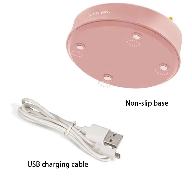 Pink Flower Cute Lamp LED Desk Lamp Table Light Adjustable Touch Rechargeable Battery Night Light for Dorm Reading Table Light - Velvet Haven