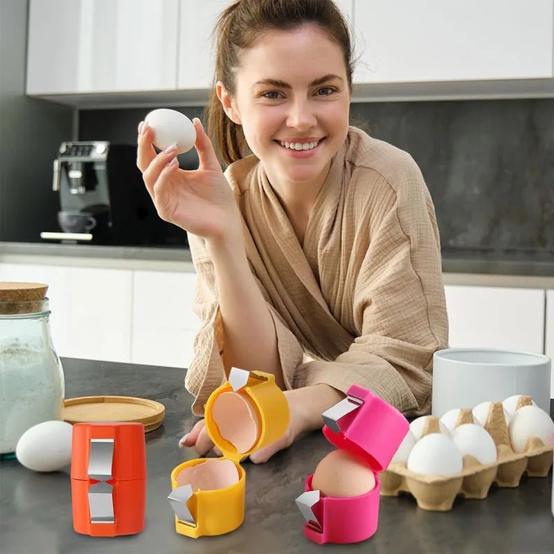 Plastic Egg Shell Opener Handheld Egg Cracker Tool - Velvet Haven