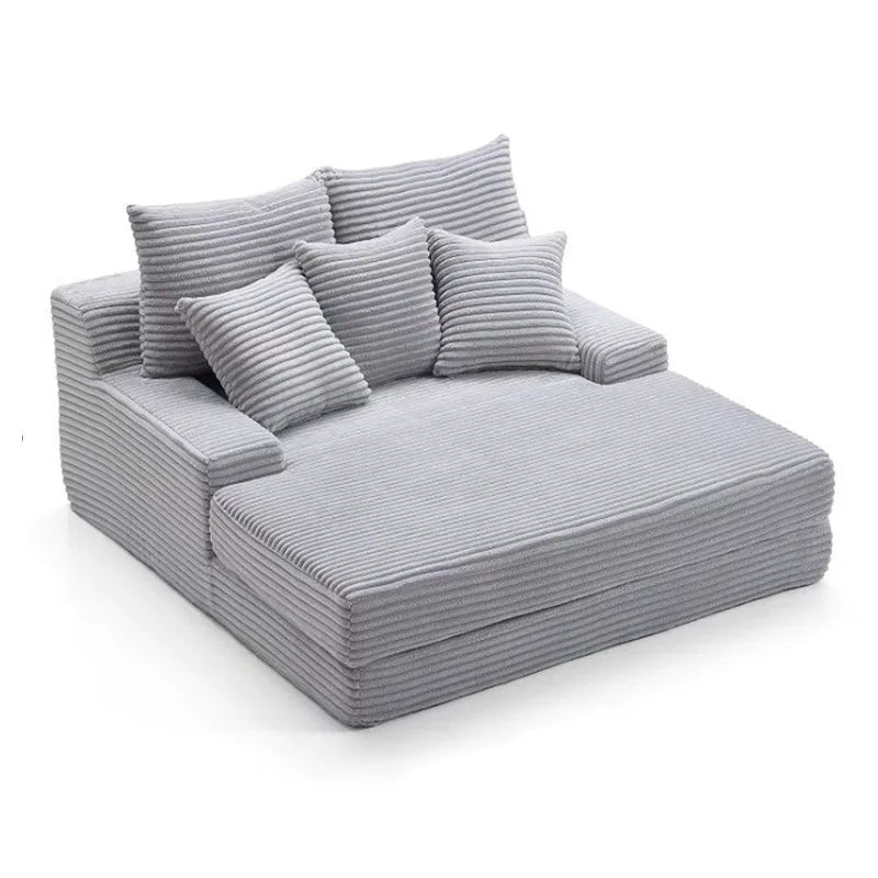 Plush Corduroy Modular Sectional Sofa, Vacuum Compressed Lounge Couch - Velvet Haven