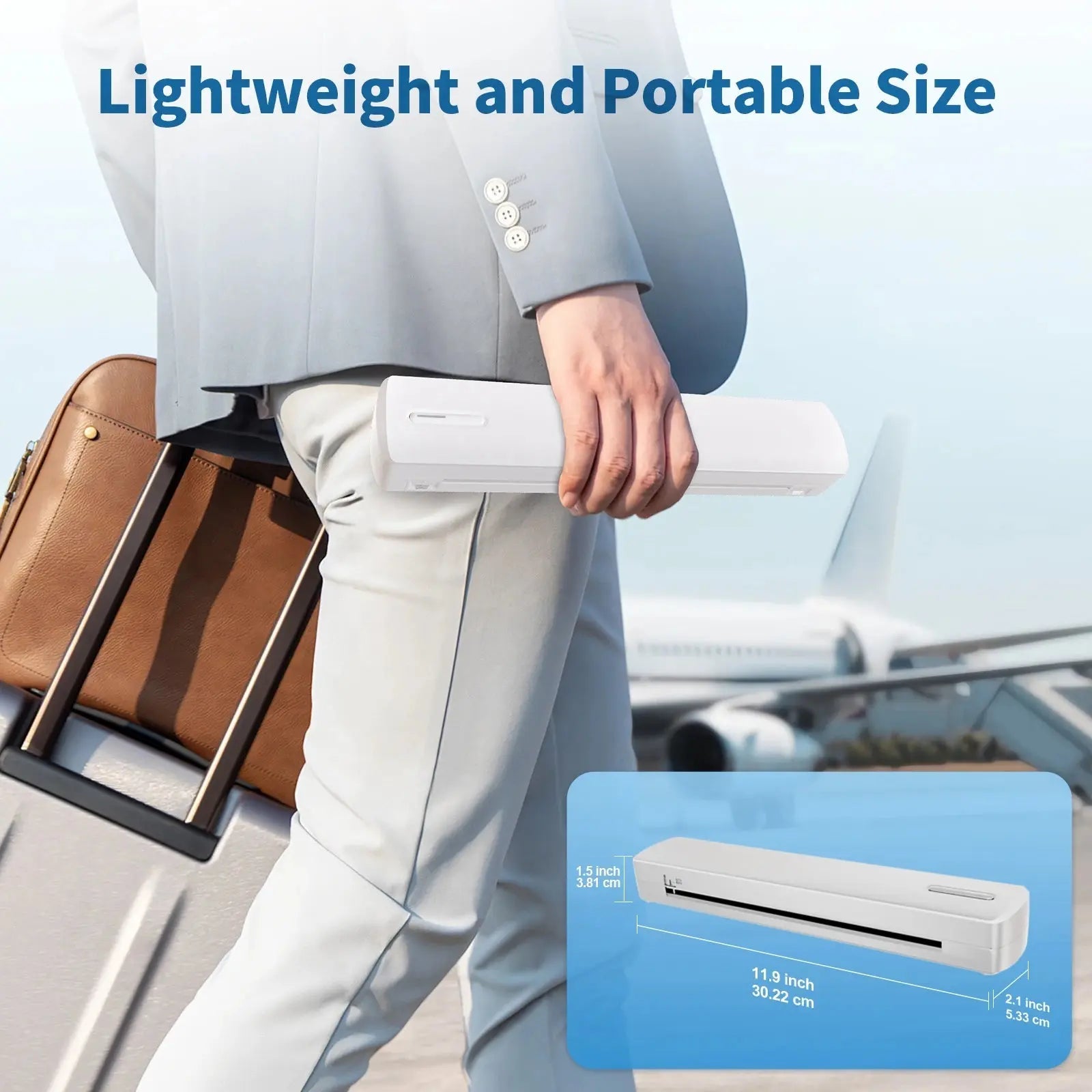 Portable A4 Thermal Printer Inkless Wireless C80 300DPI 1500mAh BT USB Type-C For Android iOS Office Work Home School Travel - Velvet Haven