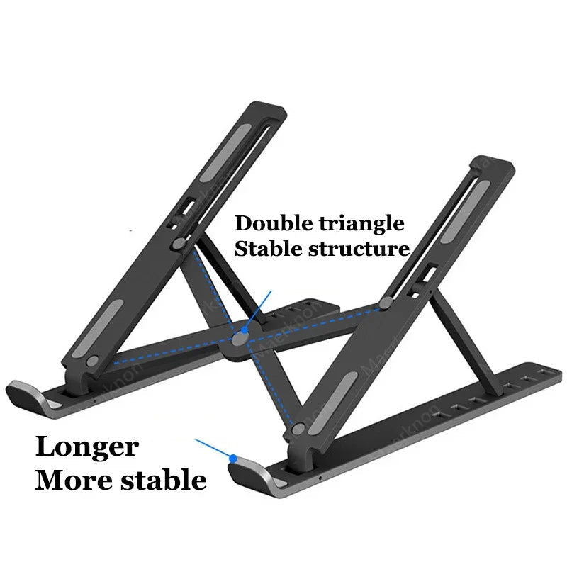 Portable Adjustable Laptop Stand Foldable Notebook Bracket Computer Monitor Holder For Macbook Air iPad Tablets Base Accessories - Velvet Haven