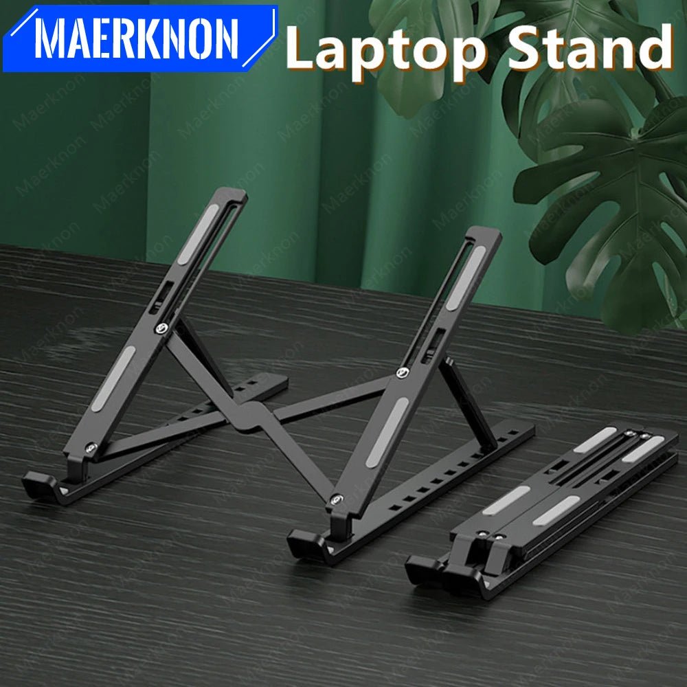 Portable Adjustable Laptop Stand Foldable Notebook Bracket Computer Monitor Holder For Macbook Air iPad Tablets Base Accessories - Velvet Haven