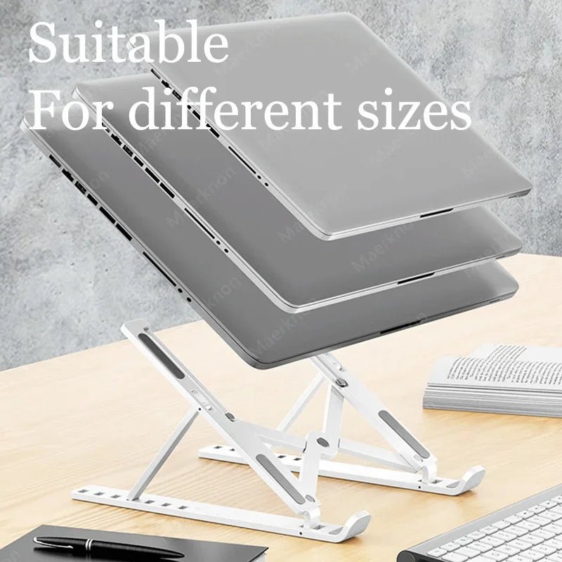 Portable Adjustable Laptop Stand Foldable Notebook Bracket Computer Monitor Holder For Macbook Air iPad Tablets Base Accessories - Velvet Haven