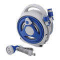 Portable Garden Hose Reel 15m Water Hose with Spray Nozzle Handheld UV Resistant Storage System for Home Yard Outdoor Watering - Velvet Haven
