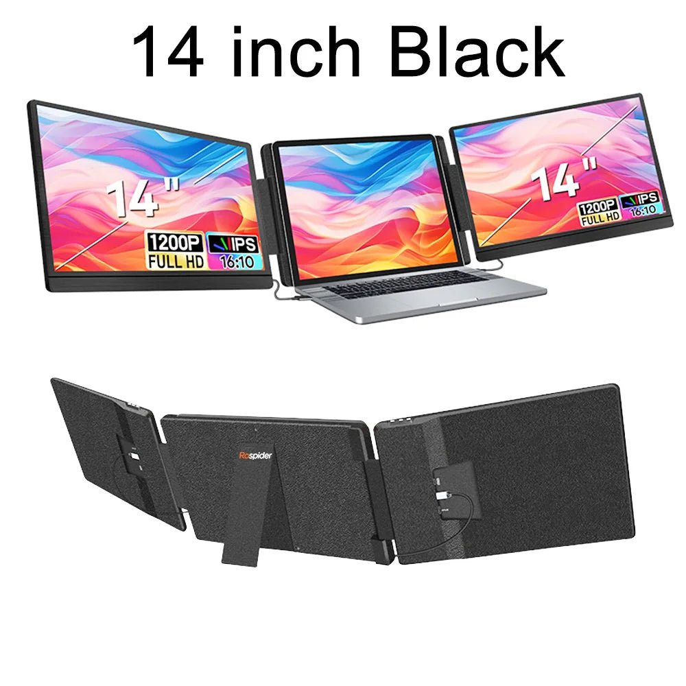Portable FHD IPS External Monitor with Dual & Triple Screen Support - Velvet Haven