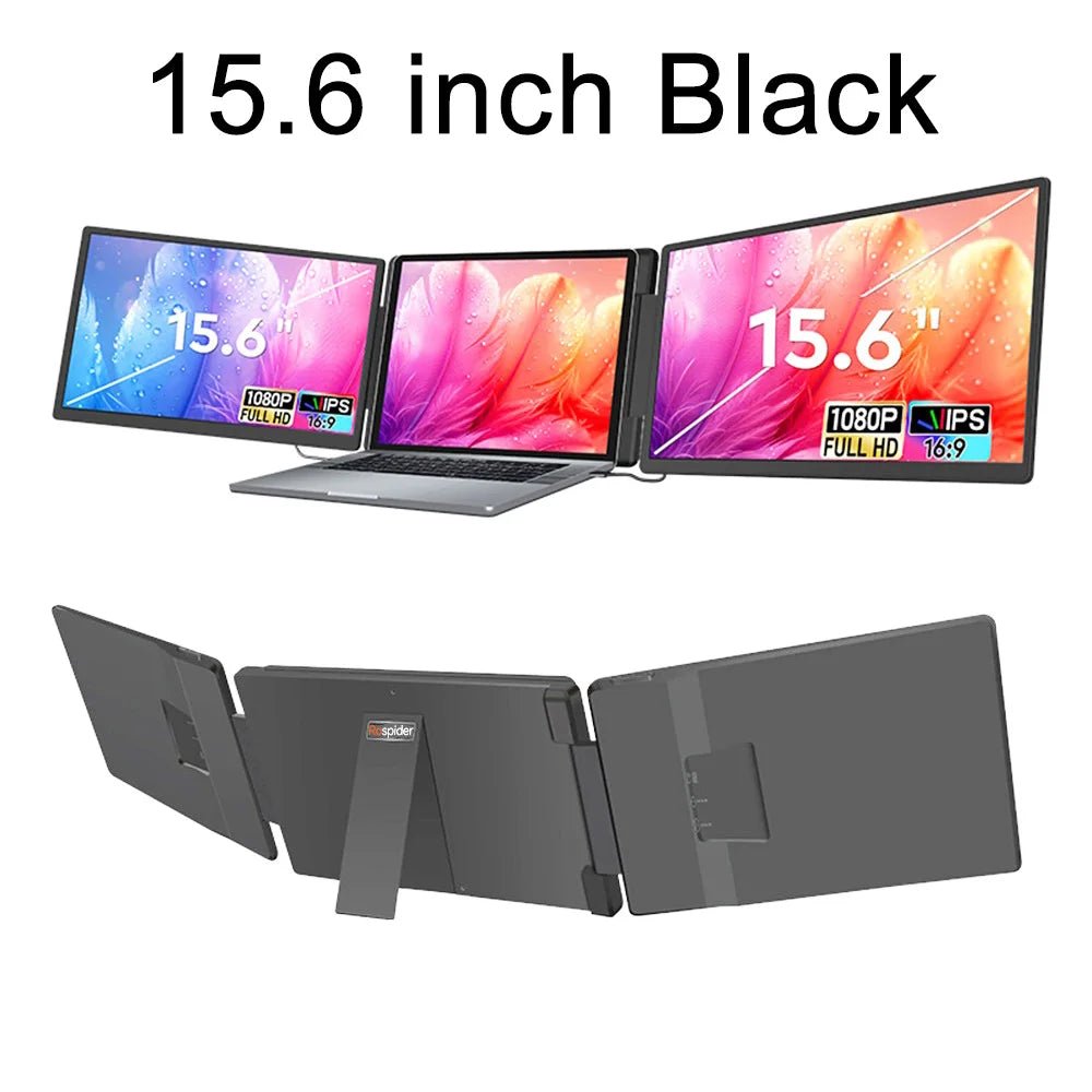Portable FHD IPS External Monitor with Dual & Triple Screen Support - Velvet Haven