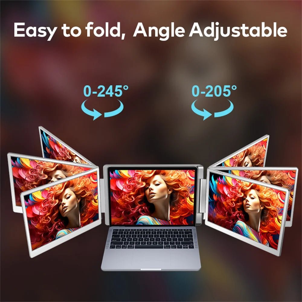 Portable FHD IPS External Monitor with Dual & Triple Screen Support - Velvet Haven