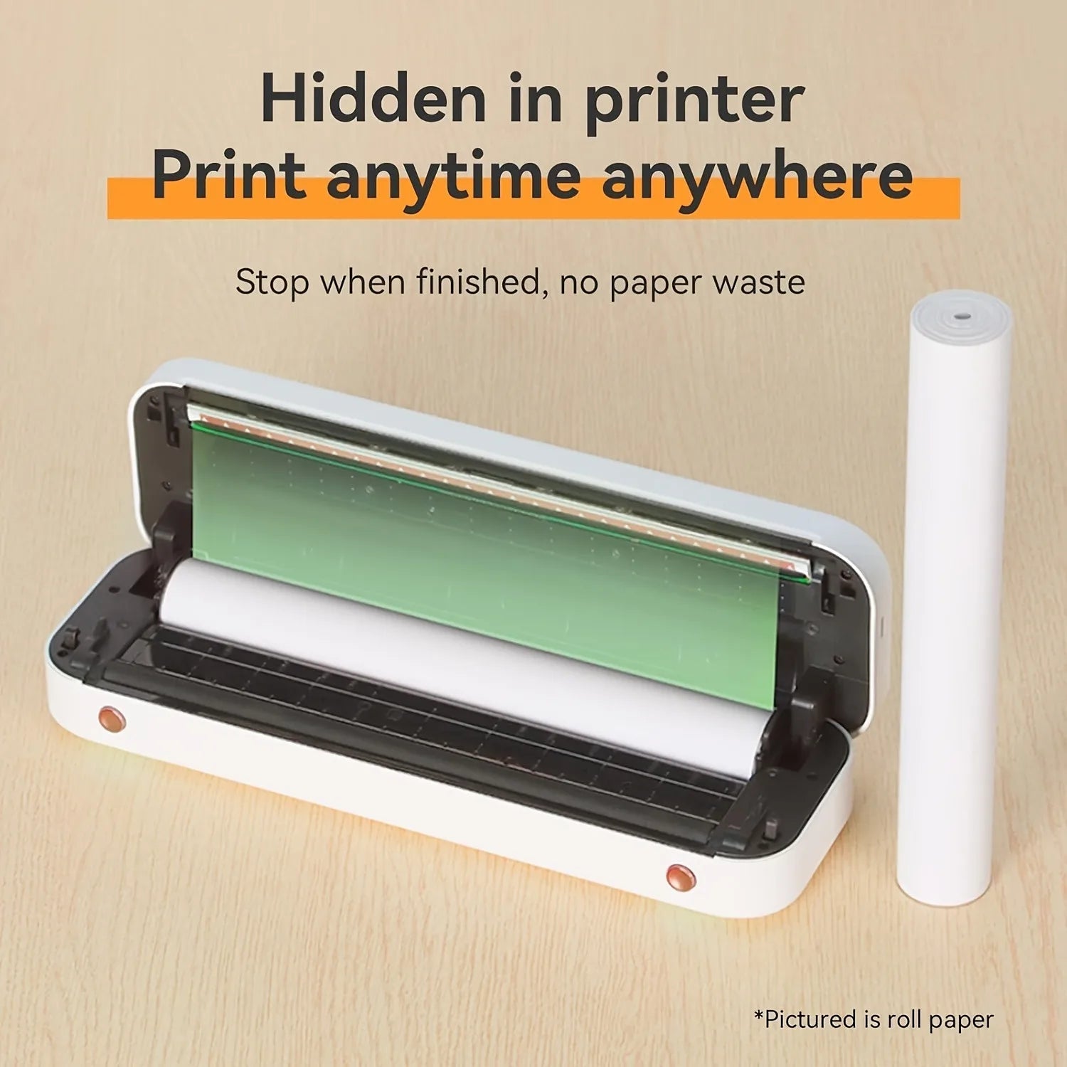 Portable Printers Wireless for Thermal Printer Bluetooth Inkless Printer Compatible with Phone and Laptop for Home Office,School - Velvet Haven