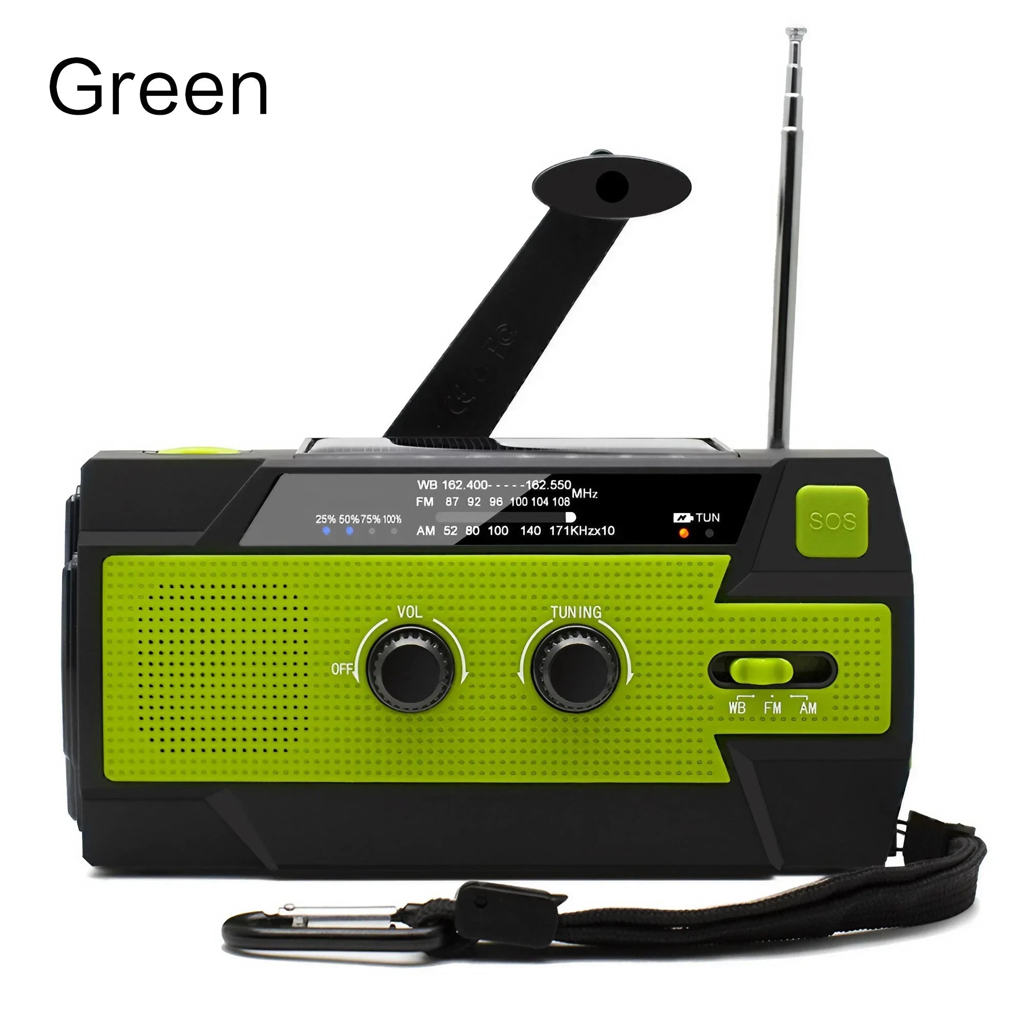 Portable Solar Hand Crank AM/FM Radio for Survival,Rechargeable Battery Powered Radio,USB Charger,Flashlight,Reading Lamp - Velvet Haven