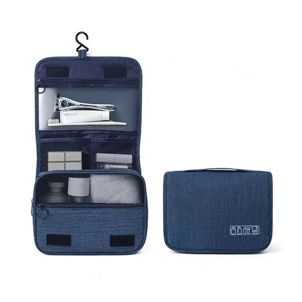 Portable Toiletry Washbag with Hanging Hook Waterproof Women Bathroom Cosmetic Storage Bag Large Capacity Travel Men Makeup Case - Velvet Haven