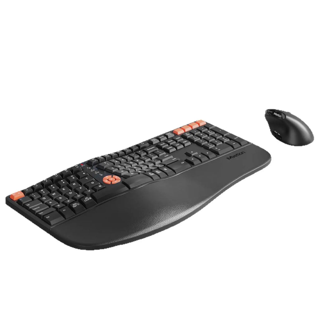 Premium Ergonomic Dual-Mode 2.4G/Bluetooth Rechargeable Keyboard And Mouse Combo,3 Colors Wrist Rest&Multimedia Keyboard Set - Velvet Haven