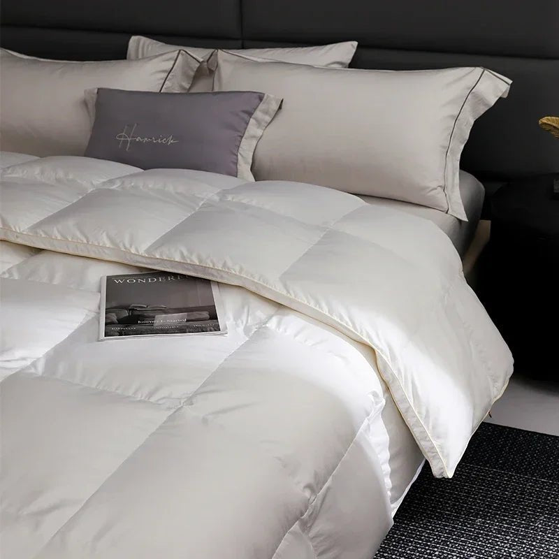 Premium Hungarian Goose Down Duvet 95% Pure Down Winter-Resistant 230x270cm UK SuperK Size Silky Cozy - Velvet Haven
