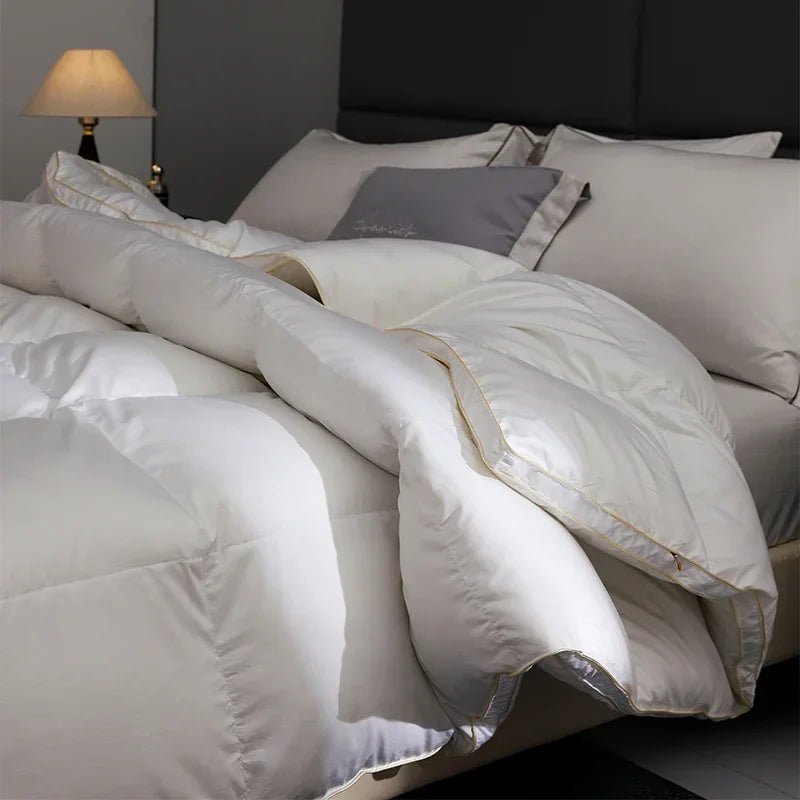 Premium Hungarian Goose Down Duvet 95% Pure Down Winter-Resistant 230x270cm UK SuperK Size Silky Cozy - Velvet Haven