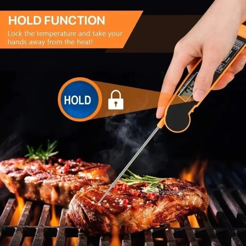 Professional Meat Thermometer Digital Instant Read With High Accuracy Waterproof & Backlit For Grill BBQ Oven Kitchen - Velvet Haven