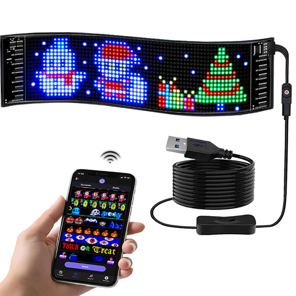 Programmable RGB LED Matrix Pixel Sign for Car & Shop - Velvet Haven