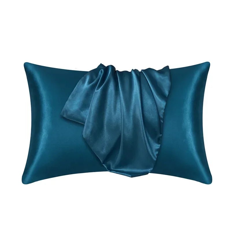 100% mulberry silk pillowcase in a luxury bedroom setting