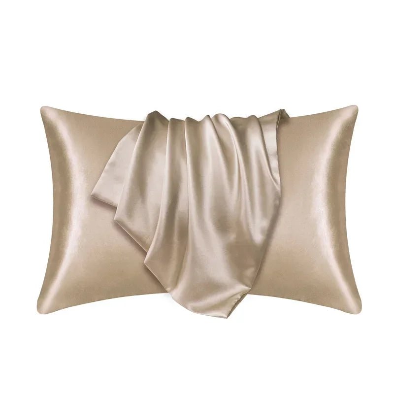 100% mulberry silk pillowcase in a luxury bedroom setting