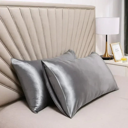 100% mulberry silk pillowcase in a luxury bedroom setting