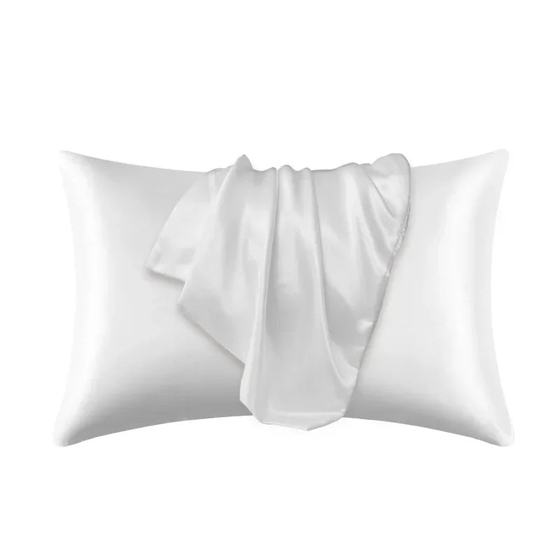 100% mulberry silk pillowcase in a luxury bedroom setting