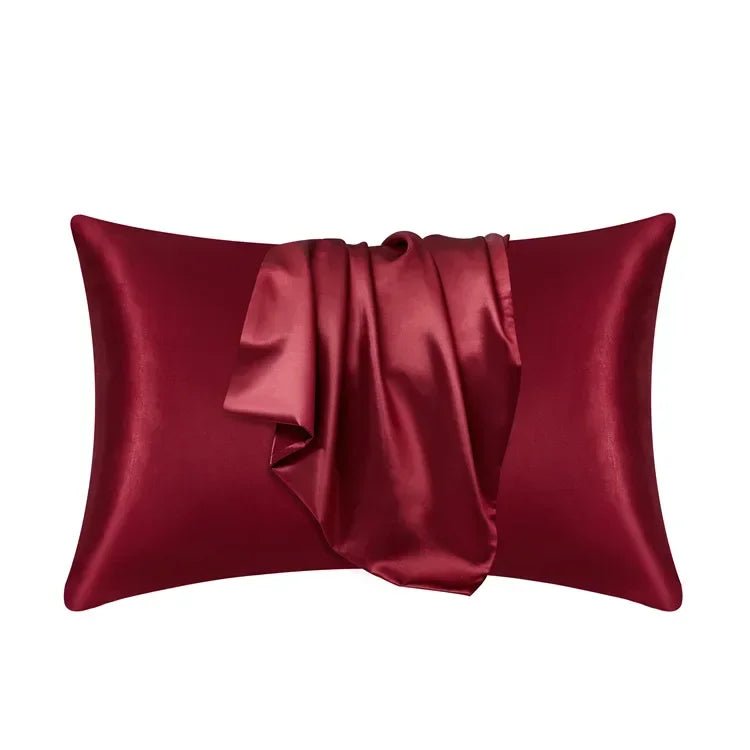 100% mulberry silk pillowcase in a luxury bedroom setting