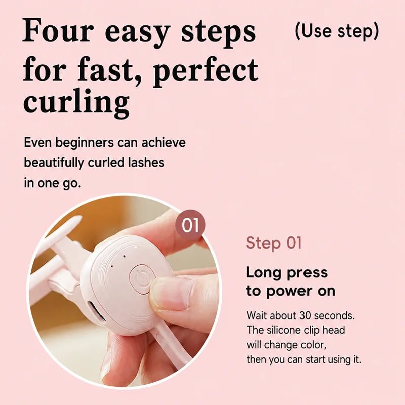 Rechargeable Heated Eyelash Curler for Long-Lasting Lift - Velvet Haven