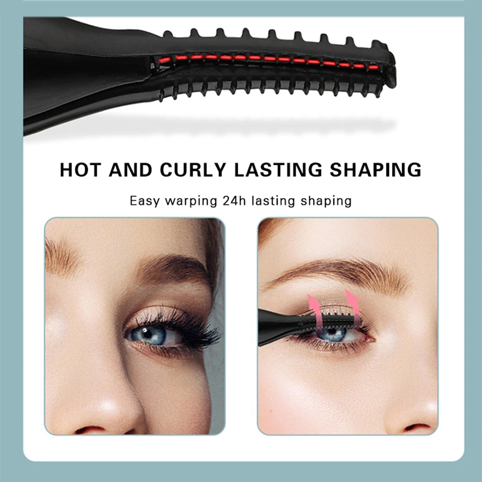Rechargeable Heated Eyelash Curler with 3 Heat Modes - Velvet Haven