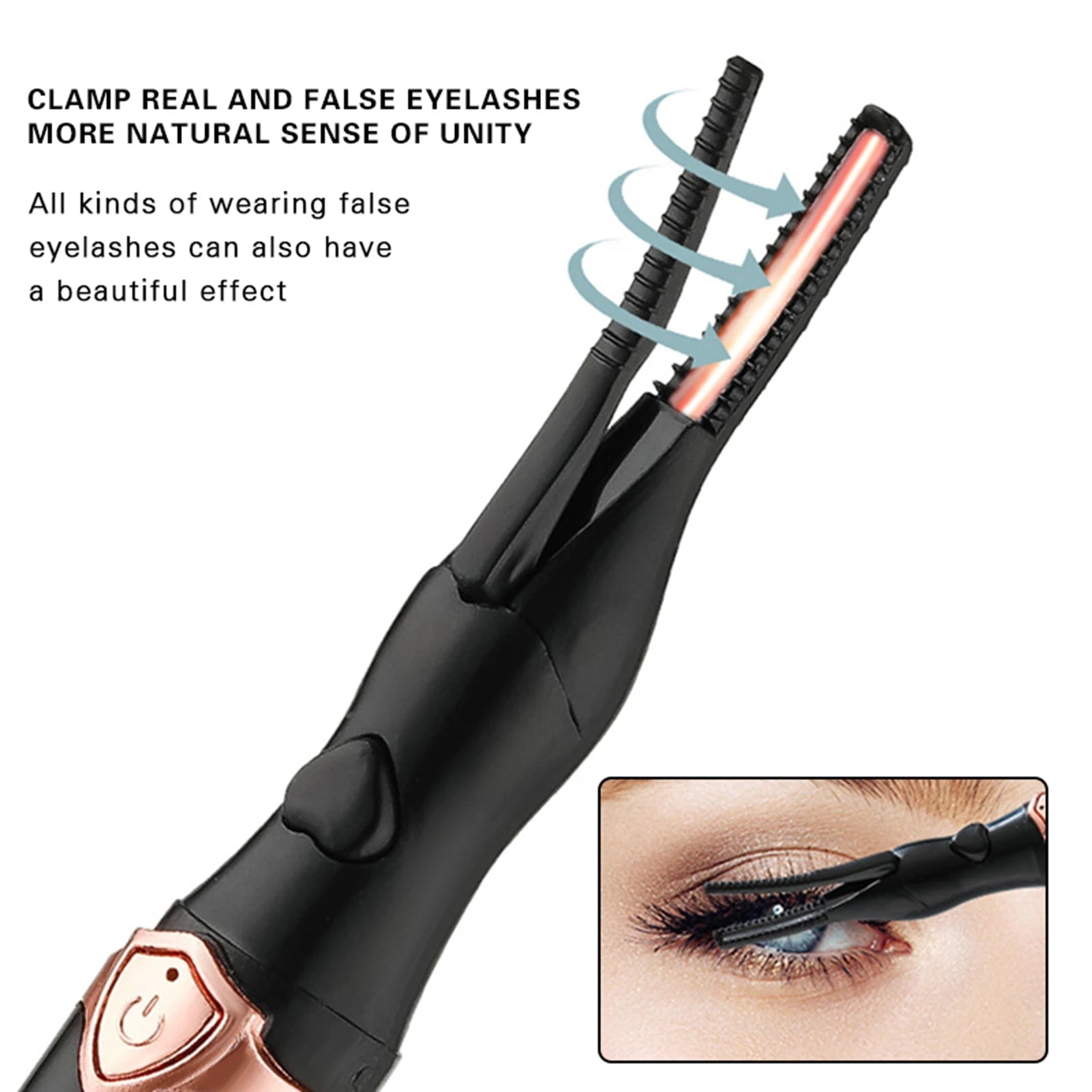 Rechargeable Heated Eyelash Curler with 3 Heat Modes - Velvet Haven