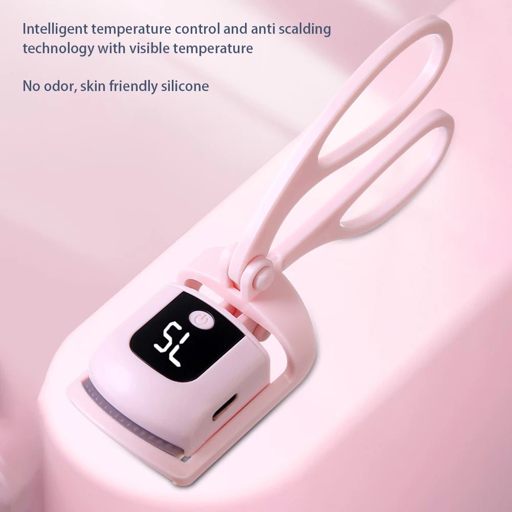 Rechargeable Heated Eyelash Curler with 3 Levels, 30-Second Preheat - Velvet Haven