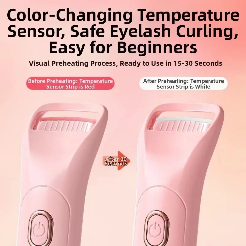 Rechargeable Heated Eyelash Curler with Digital Display, 3 Modes - Velvet Haven