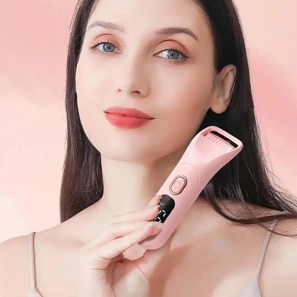 Rechargeable Heated Eyelash Curler with Digital Display, 3 Modes - Velvet Haven