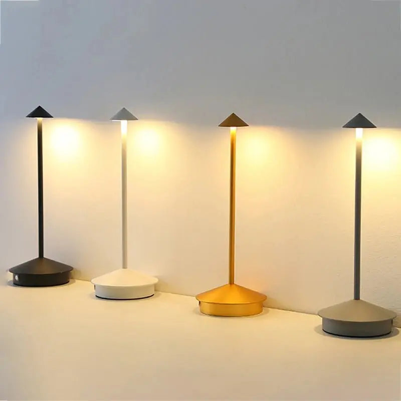 Rechargeable Table LED Lamp Touch Sensor Night Desk Lamp for Restaurant Hotel Bar Bedroom 3 Color Temperatures Stepless Dimming - Velvet Haven