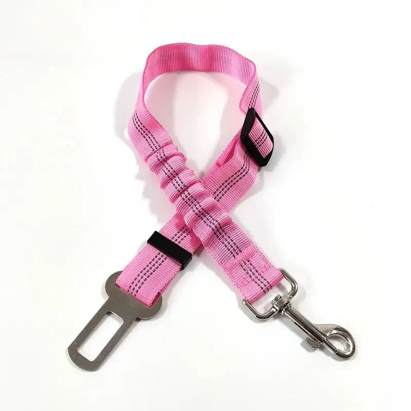 Reflective Adjustable Dog Car Seat Belt - Nylon Bungee Strap - Velvet Haven