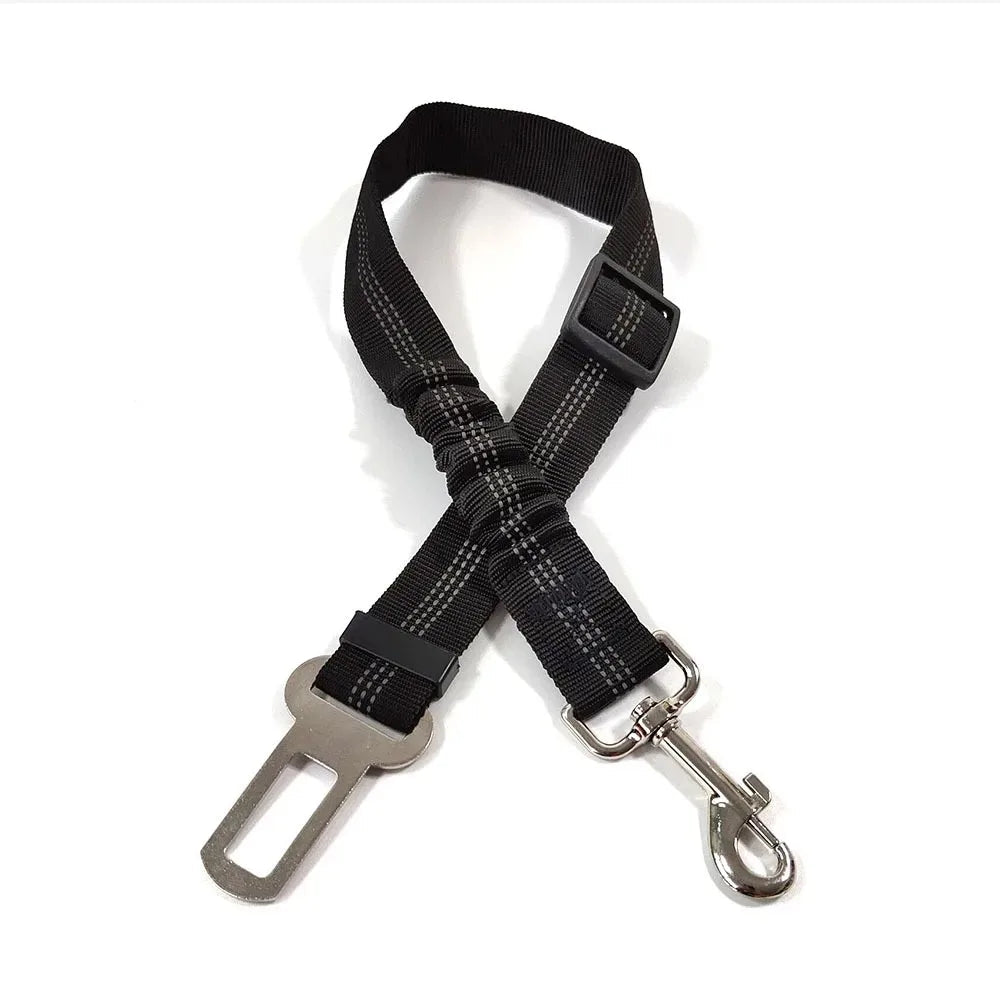 Reflective Adjustable Dog Car Seat Belt - Nylon Bungee Strap - Velvet Haven