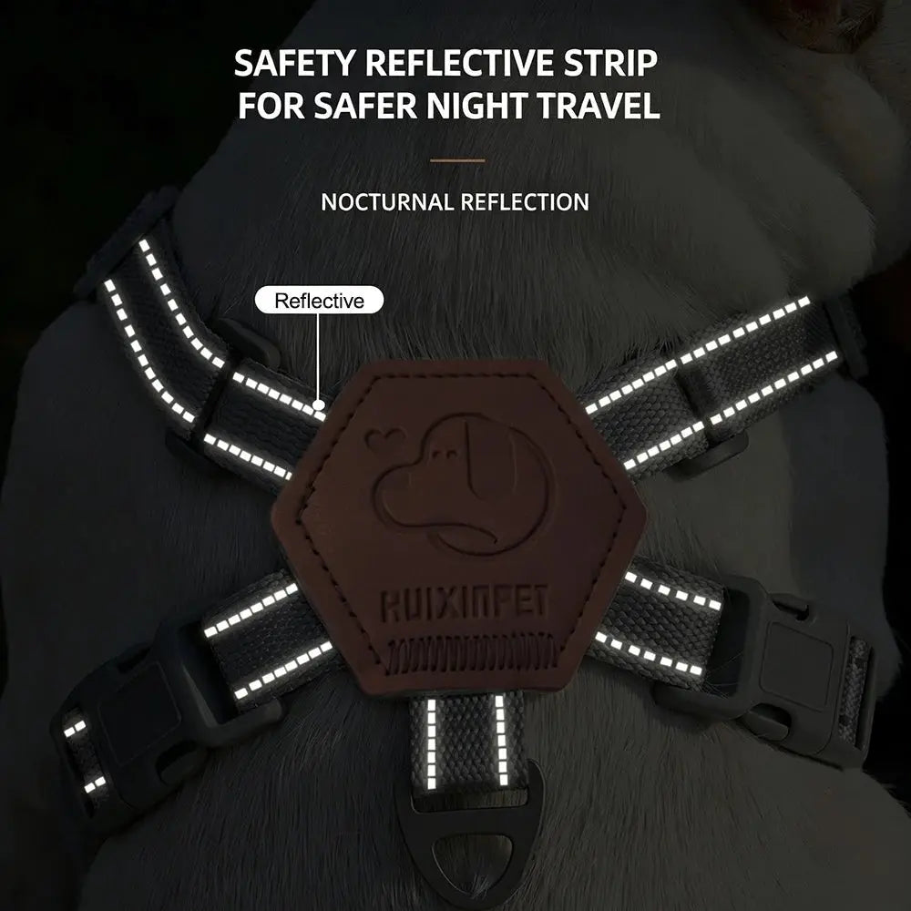 Reflective Dog Vest Harness Leash Set Soft Adjustable No Pull Pet Puppy Chest Strap for Small Medium Dogs Cats Pug Daily Walking - Velvet Haven